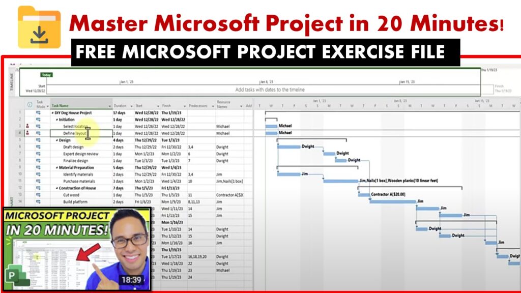 Microsoft Project Exercise File