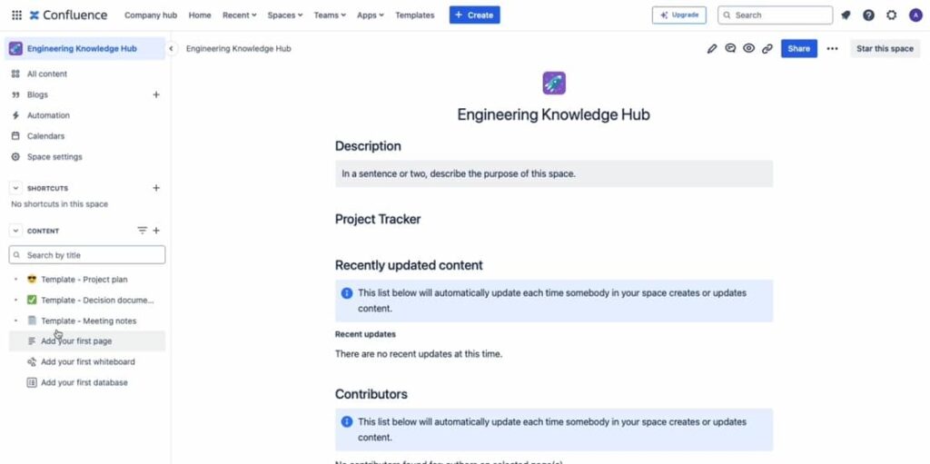 Confluence Engineering Hub